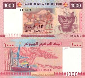 Djibouti 1000 Francs (2005/2021) - Port Scene/Caravan/p-42 New Sign UNC