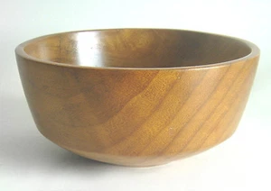 VINTAGE '97 Hand Turned WOOD WORKER Artist JOHN A SAGE Myrtle WOOD BOWL - Picture 1 of 4