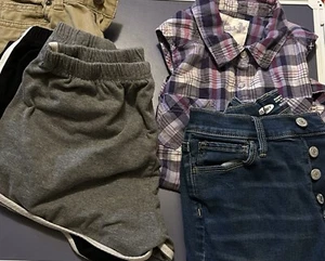 Lot Of 5 Girls Size 12 Pants, Shirt, Shorts; Old Navy, Mudd, Cherokee - Picture 1 of 17