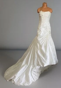 MAGGIE SOTTERO Wedding Dress Bridal Gown Sz10 Strapless Corset Crystal Tulle - Picture 1 of 23