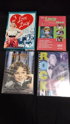 Lot of DVDs - I Love Lucy - Shirley Temple - History of Rock & Roll Foto 1 de 4