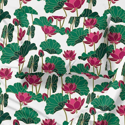 NW MODERN DISNEY MULAN PRINCESS BEAUTIFUL UMBRELLA LOTUS FLOWERS QUEEN SHEET SET - Image 1 of 4