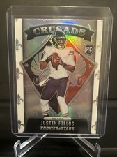 2021 Panini Rookies & Stars Football Justin Fields Silver Prizm Rookie Card