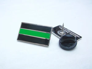 THIN GREEN LINE MERIT UK AMBULANCE MEDIC MOURNING BAND ENAMEL LAPEL PIN BADGE - Picture 1 of 2