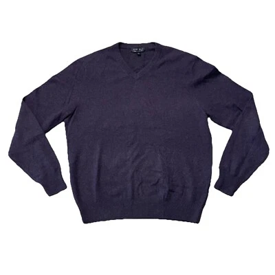 Suéter Allen Solly Para Hombres Cachemira Talla L Cuello en V Manga Larga Tejido Suave Púrpura Oscuro Foto 1 de 4