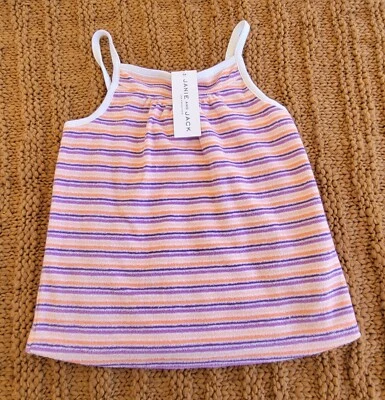 NUEVO CON ETIQUETAS Janie and Jack Niñas Terry Cloth Camisa Blusa Sin Mangas Talla 5 Foto 1 de 4