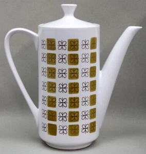 Vintage Mikasa Cera Stone Mobile 3073 Coffee Tea Pot Mid-Century Modern MCM - Picture 1 of 5