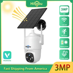 Hiseeu 5G WiFi Wireless Solar Battery Power Security Camera System Outdoor 4MP - Picture 1 of 13
