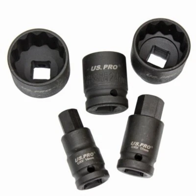 VW / AUDI Hub Nut Socket And Hex Bit Set 24mm 30mm 32mm Socket 14mm 17mm Hex Bit - Image 1 of 3