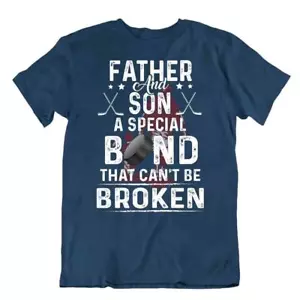 Hockey Sport T-Shirt Tee Gift Vintage Cute Funny Happy Puck Skate Father Bond - Picture 1 of 7