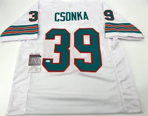 LARRY CSONKA MIAMI DOLPHINS SIGNED STITCHED THROWBACK JERSEY JSA WITNESS COA WOW - Picture 1 of 3