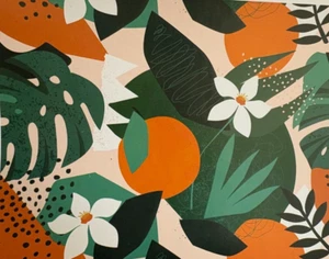 Minimalist Foliage Art  Jigsaw Puzzle  by RMS INTERNATIONAL 500 Piece Brand New - Picture 1 of 5