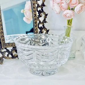 "Tiffany & Co. Royal Brierley botín de cristal de plomo para servir cuenco con patas firmado de colección 7""" - Imagen 1 de 10