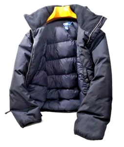 Polo Ralph Lauren Mens 2XL Down Winter Puffer Jacket Nylon Coat XXL Black W/Hood - Picture 1 of 10