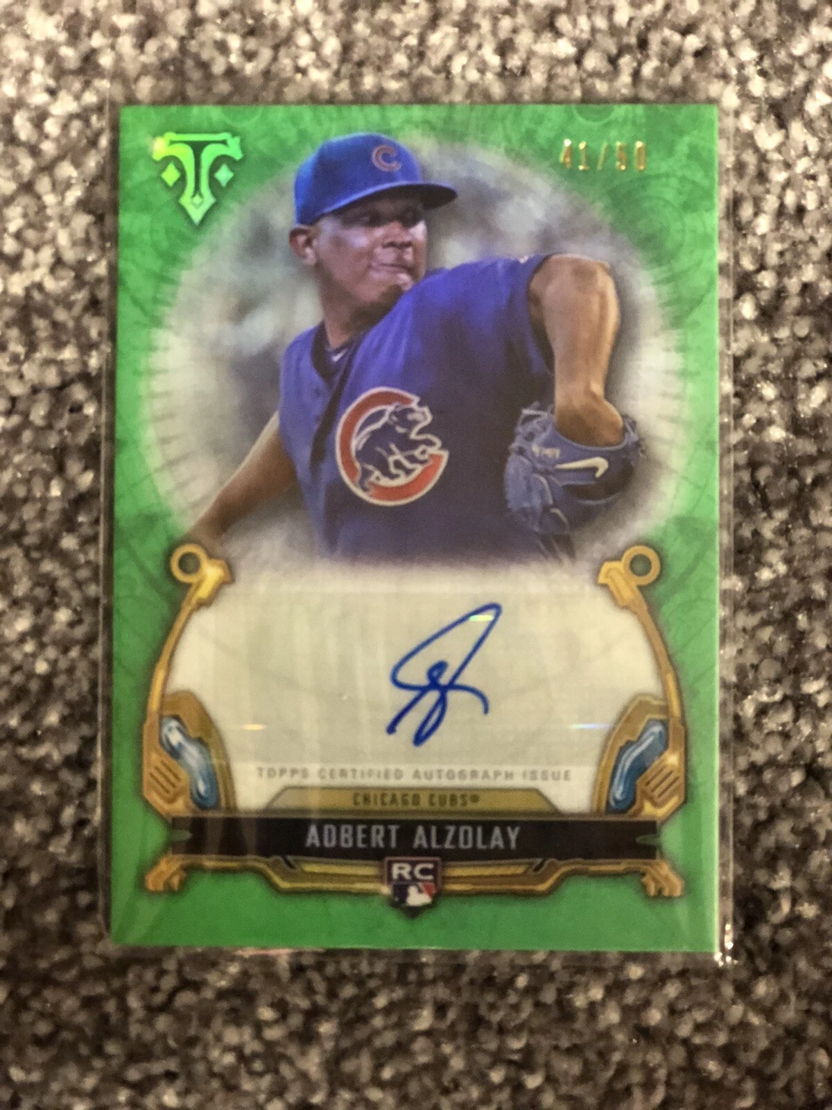 2020 Topps Triple Threads - Rookie Autographs Emerald #RAC-AA Adbert Alzolay /50