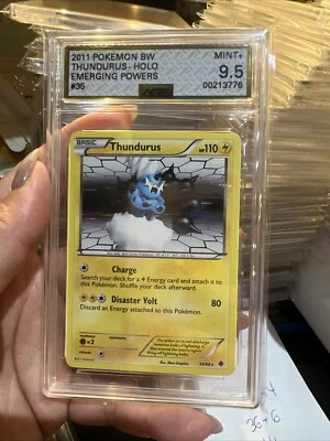 2011 Pokemon B & W Emerging Powers Holo Thundurus 35/98 Graded AGS 9.5 MINT - Image 1 of 4