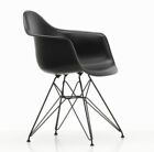 Vitra Eames Plastic Side Chair DAR,Schale tiefschwarz, Gestell dark,Gleiter Filz