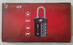 4 Black Forge TSA Luggage Lock Locks Combination Lock TSA17019 4 Digit Combo - Picture 1 of 4