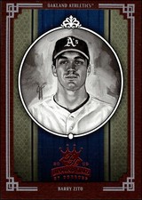 2005 Donruss Diamond Kings #164 Barry Zito   Framed Red Oakland Athletics