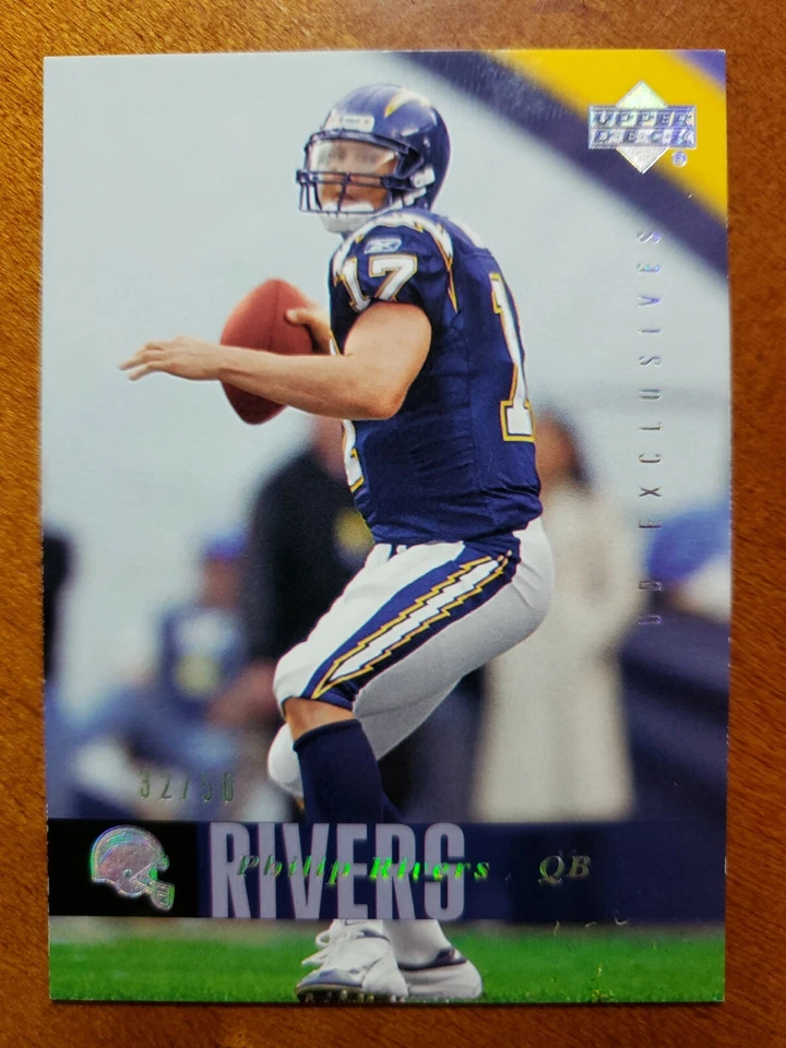 2006 UD Exclusives SILVER #158 Philip Rivers  #'d 32/50 San Diego Chargers RARE - Image 1 of 4