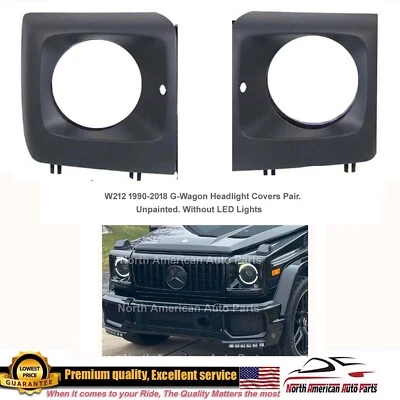 2020+ Style Headlight Covers bezeles1990-2018 G500 G55 G550 G63 New Style - Image 1 of 4