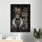 Jezus Plakat Czarny lew, Oszałamiający obraz wojownika Plakat Prezent dla chrześcijanina-...