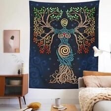 Tapiz doble de árbol de la vida para colgar en la pared, arte de Mandala bohemio