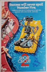 Tim Blaney Fisher Stevens Signed 11x17 Photo Short Circuit 2 Autograph JSA COA - Picture 1 of 1