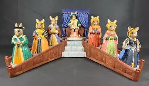 Royal Doulton Bunnykins Tudor Collection ~ Henry VIII & 6 Wives on Display Base - Picture 1 of 24