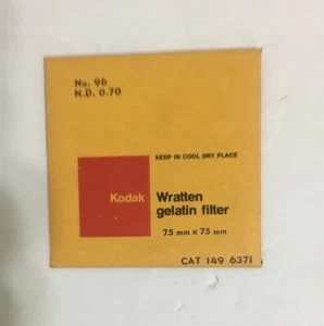 Kodak Wratten Gelatinefilter 75mm x 75mm No 96 N.D. 0.70 149 6371  - Bild 1 von 2