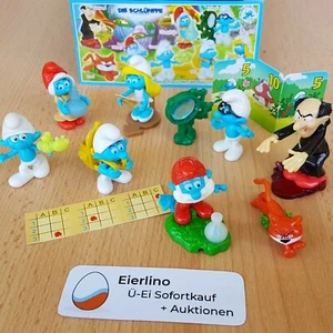 NEU: Komplettsatz + Schlümpfe das verlorene Dorf + mit 1 BPZ KPS Ü-Ei Figuren - Bild 1 von 4
