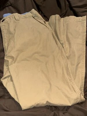 Pantalones chinos Bob Timberlake tostados frente plano pierna recta para hombre talla 36 X 30 Foto 1 de 4