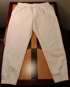 2XL Men's NIKE White Sweatpants, Taper Leg XXL- NWT $60 - Picture 1 of 5