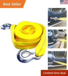 Versatile 30 Ft Polyester Tow Strap with Stainless Steel Hooks for Recovery - Foto 1 di 11