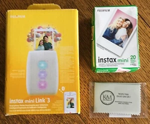 Fujifilm Instax Mini Link 3 Bluetooth Smartphone Printer - Clay White - New - Picture 1 of 13