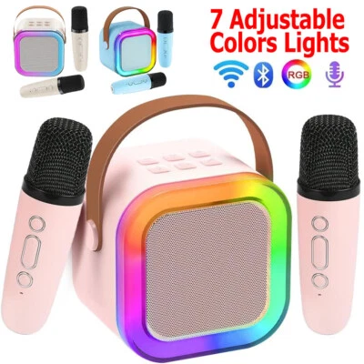 Bluetooth Karaoke Machine Portable Mini Speaker with 2 Wireless Microphones US - Image 1 of 4