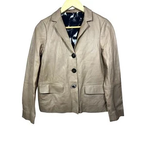 Blazer/chaqueta para mujer MALIPARMI reversible de cuero piel de oveja tostado talla 42/pequeña - Imagen 1 de 14