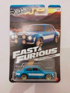 Hot Wheels Fast & Furious Ford Escort RS1600 Brian O'Conner die cast carded - Foto 1 di 2
