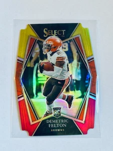 2021 Panini NFL Select DieCut Red Prizm RC Demetric Felton Cleveland Browns - Picture 1 of 1