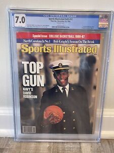 David Robinson 1st Sports Illustrated CGC 7.0 Newsstand 11/19/86 Spurs US Navy
