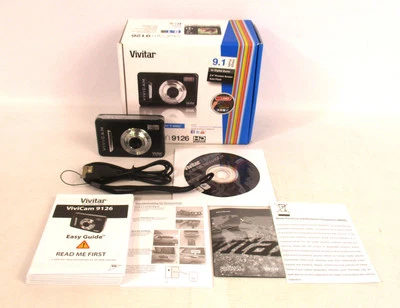 Vivitar Vivicam 9126 Digital Camera in Black 9.1 Mega Pixels - Boxed - Image 1 of 4