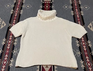 Saks fifth Avenue Folio Collection Knit Sweatshirt Turtle Neck Yellow Size L T27 - Picture 1 of 5