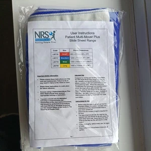 NRS Healthcare Patient Multi-Mover Plus Slide Sheet Standard Blue 1200 X 710mm - Picture 1 of 2