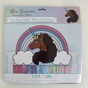 Tenda per porta con frange unicorno afro multicolore decorazione - Foto 1 di 12