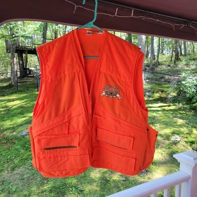 Cabela's 2-pcs Orange Sportsman MultiPocket Vest & Safety Vest - Image 1 of 4