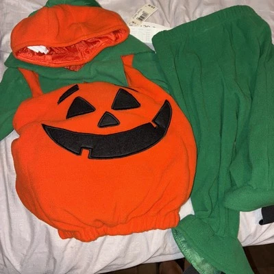 3 Piece Set Mini Wear Unisex Pumpkin Costume  - Image 1 of 3