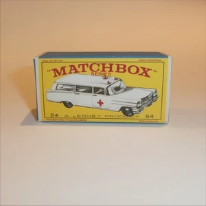 Matchbox Lesney 54 b Cadillac Ambulance E Style Repro Box - Picture 1 of 4