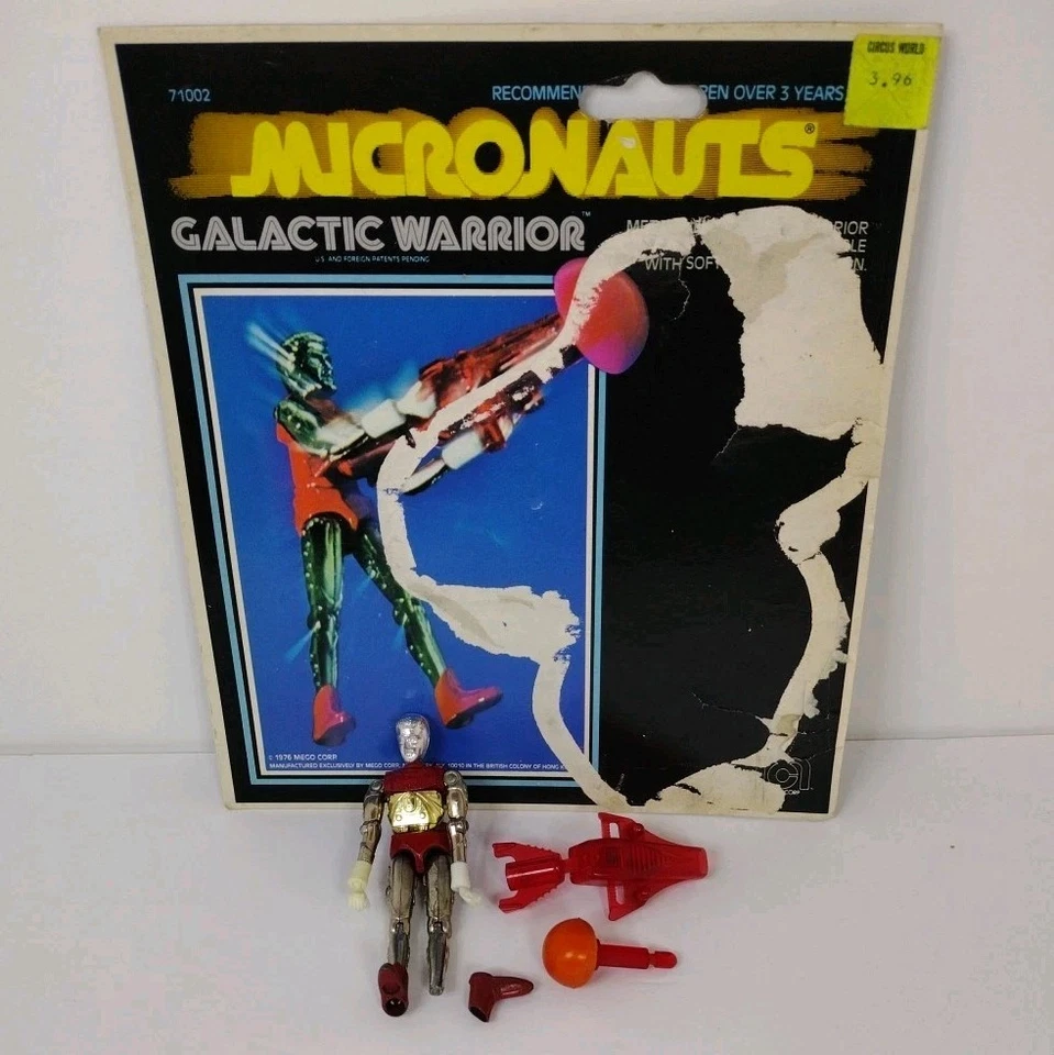 1976 Mego Micronauts Red Galactic Warrior Figure Broken Complete - Image 1 of 4