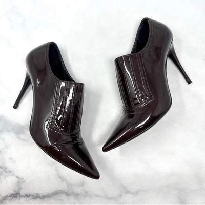 Botines Valentino Garavani Vintage charol punta punta marrón Foto 1 de 4