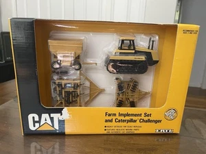 Ertl 1/64 Cat Caterpillar Farm Implement Set 65 Tractor Plow Wagon Disk,1806 NIB - Picture 1 of 7